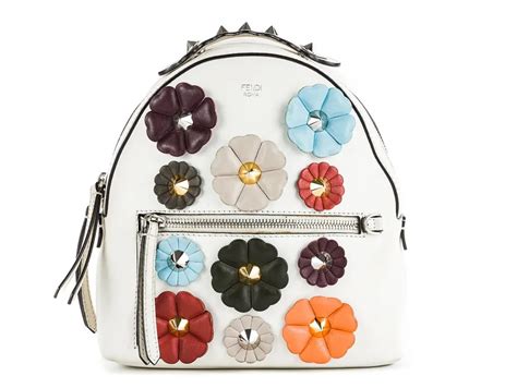 fendi black flowers backpack|fendi backpacks on sale.